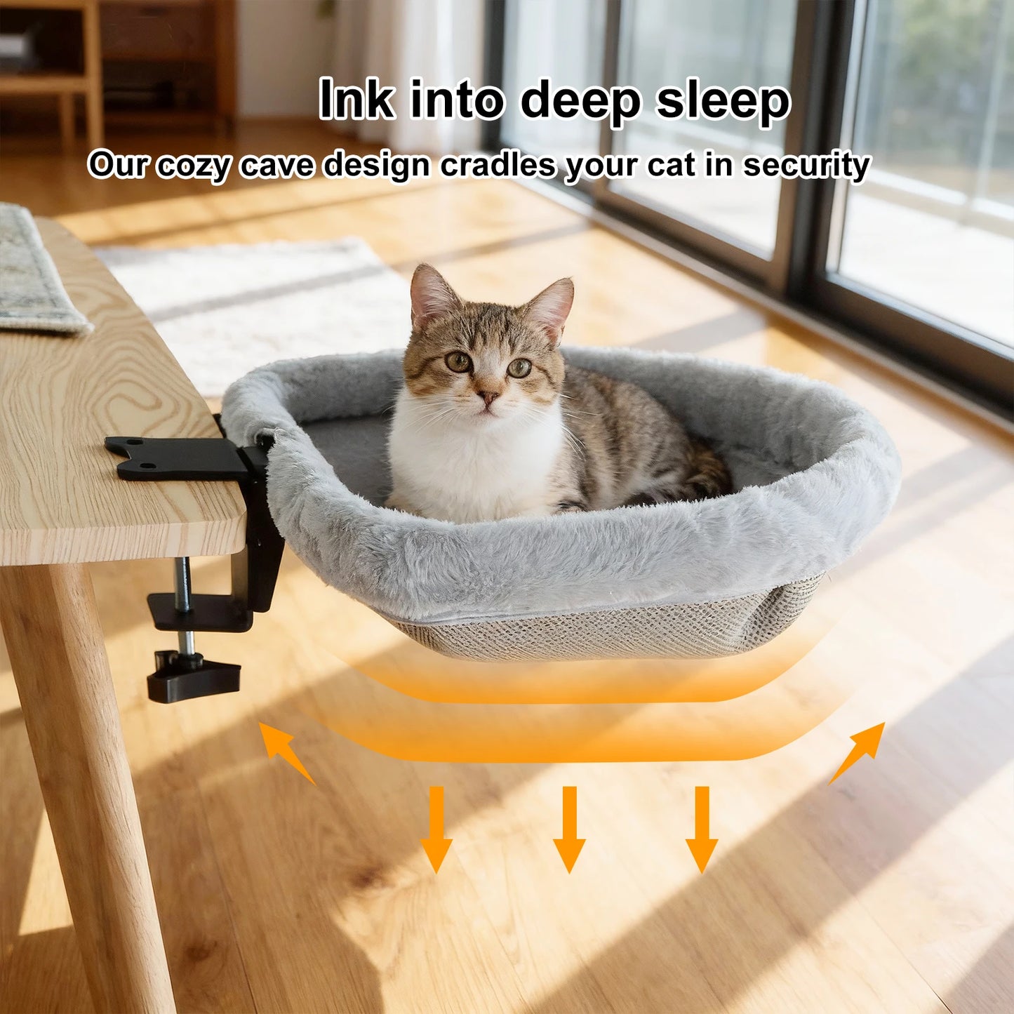 Cat Desk Bed One-Click Folding
