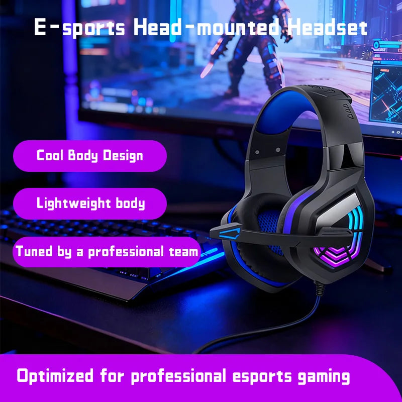 G7 LED Light Gaming Headset USB