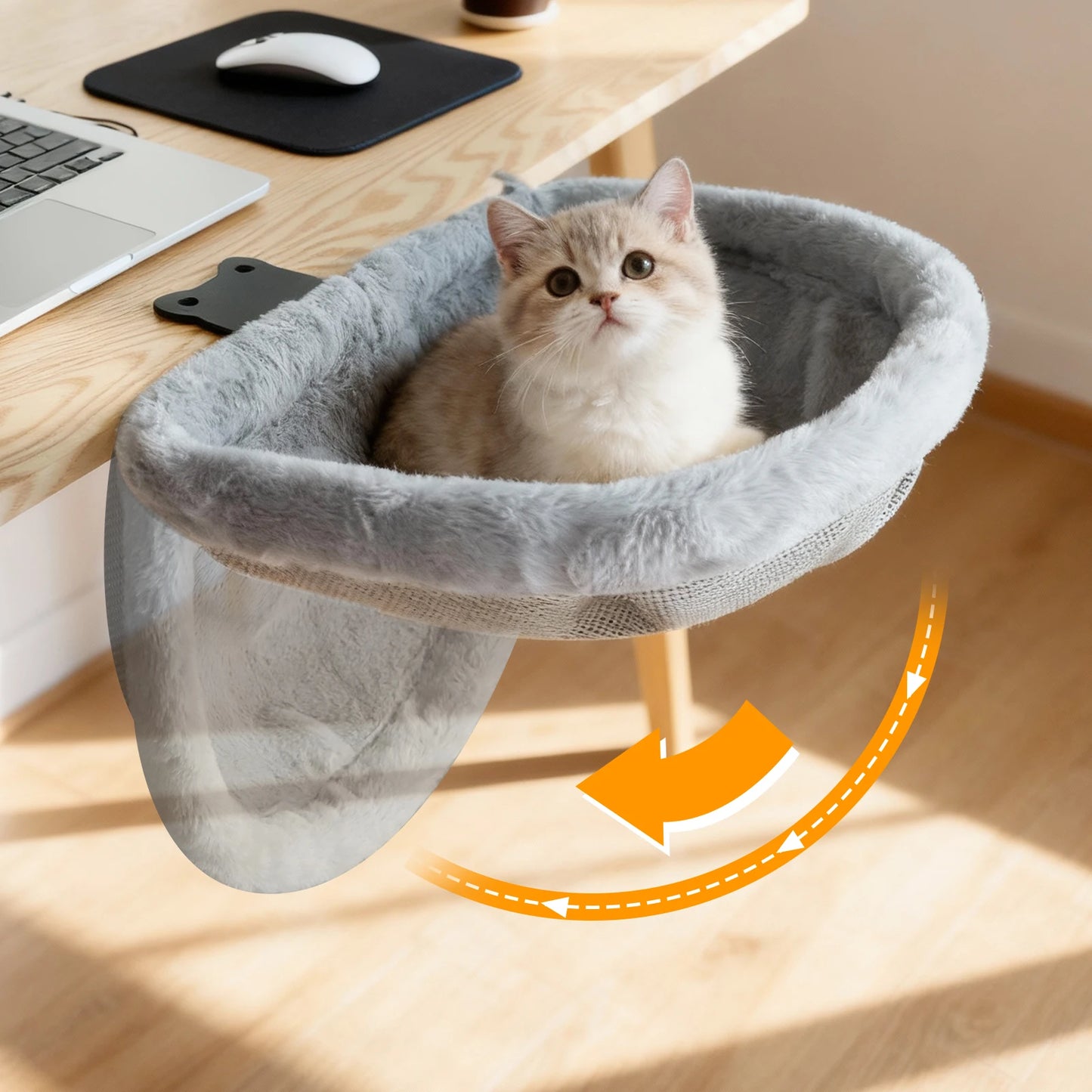 Cat Desk Bed One-Click Folding