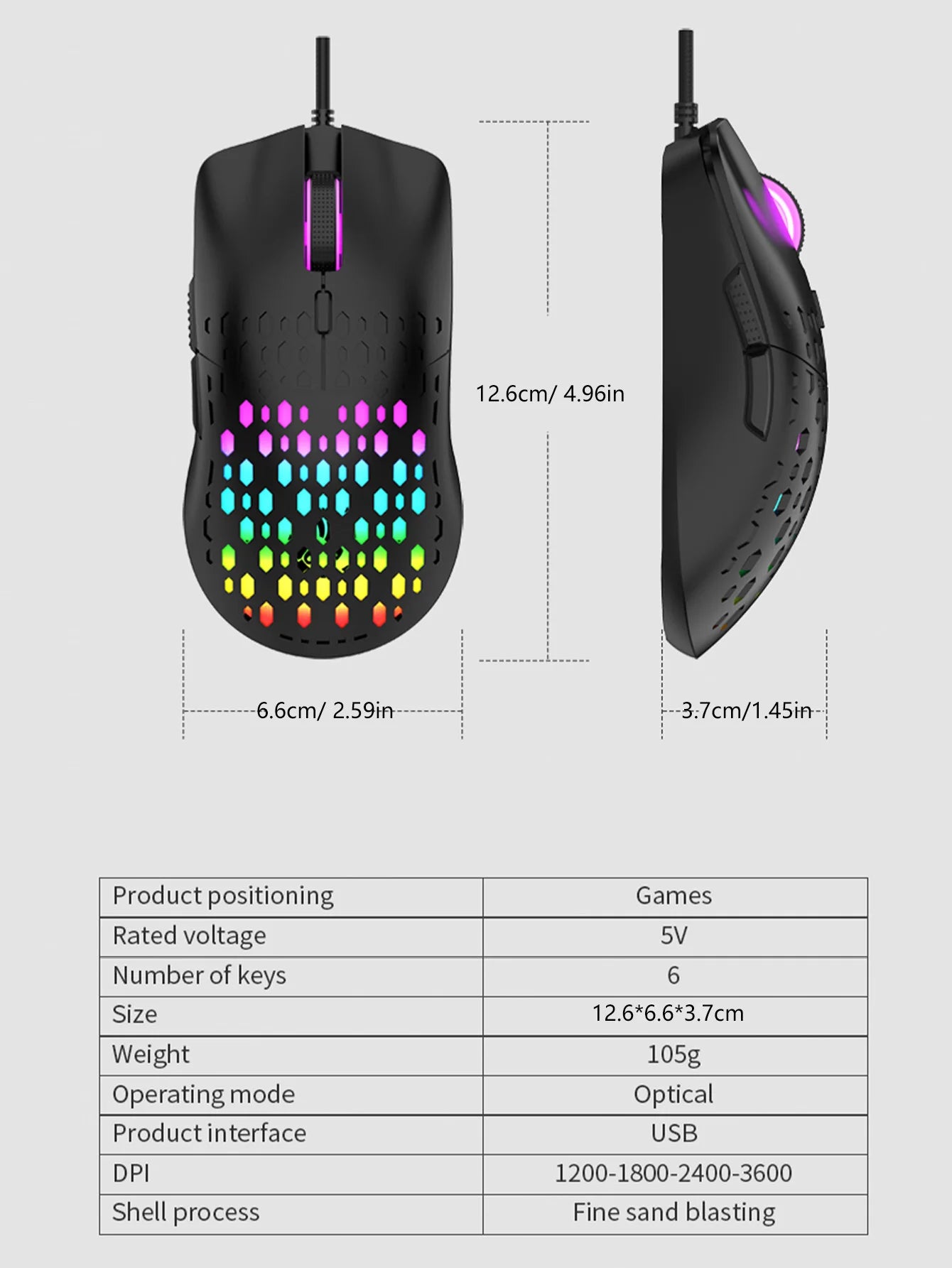 Wireless gaming mouse